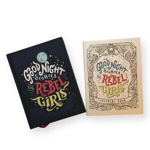NEW Goodnight Stories for Rebel Girls hardcover book & coloring book